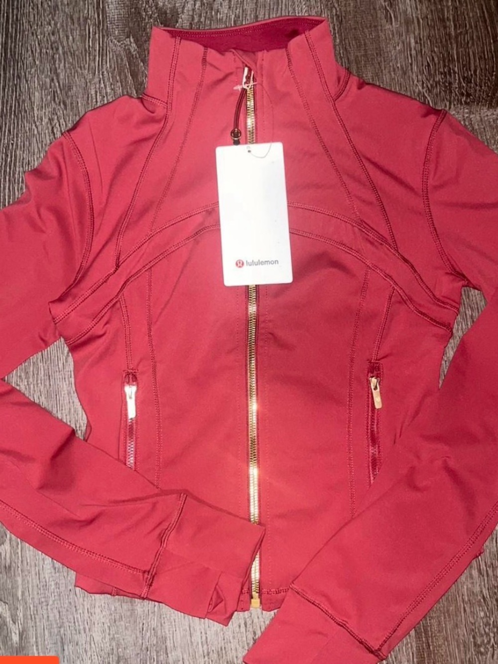 lululemon athletica Women's Deep Red Zip Bomber Jacket